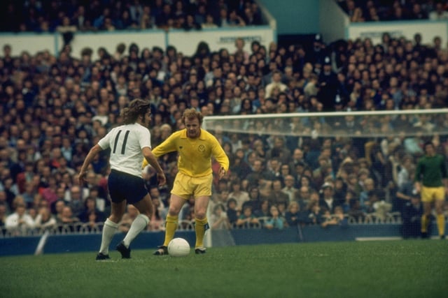 Billy Bremner of Leeds United in action during a League match back in 1970.