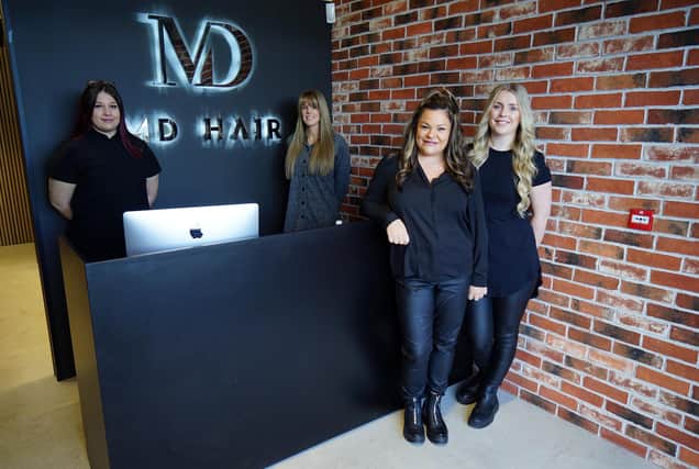 MD Hair is now open at The Glass Yard on Shefield Road, Chesterfield. Pictured are Kacey Pagoiana, Michelle Dalman, Amy Carter and Keeley Wilson.