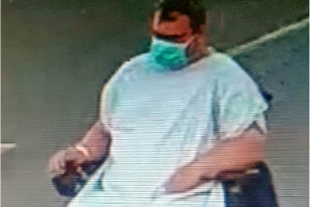 Leeroy Connors was captured on CCTV fleeing the Royal Derby Hospital.