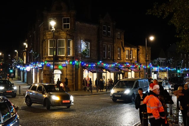 The lights and crowds brought some seasonal cheer to the high street.
