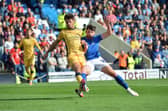 Chesterfield scorer Lee Bonis gets a foot in against York City. Pic: Brian Eyre