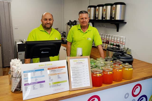 Steve Smith, right, and Philip Price have launched Boba Shack on Cavendish Street, Chesterfield.
