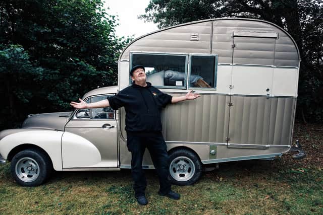 Johnny Vegas's renowned The Field of Dreams glampsite  is relocating to Derbyshire and will be open to guests from April 2023.