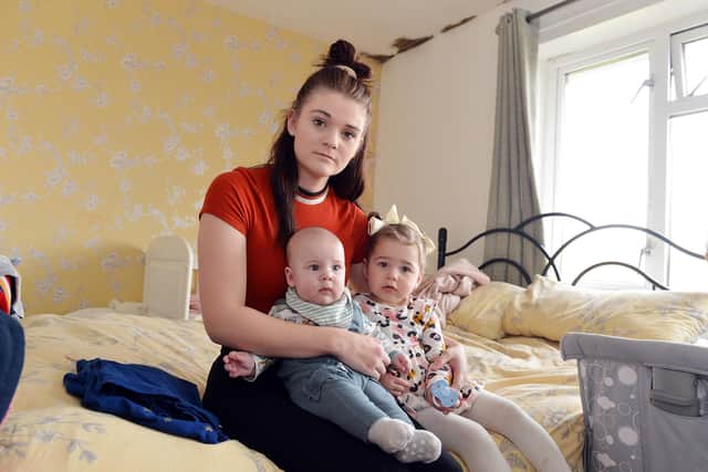 Hollie-Mai is currently living in a one-bed flat with her two young children - Elsie-Mai and Oscar as well as her partner Joshua Walker.
