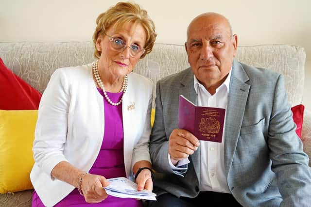 Pensioners lose money after being refused Ryan Air flight. Marie Louca and her husband Christopher.