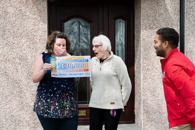 Mum-of-three Anna Wibberley, pictured with Dorothy Wibberley, let out a massive gasp when she saw she’d won £30,000. 
She said: “Wow, that’s amazing. That’s a really good deposit for a house. I’m going to give my children a home."