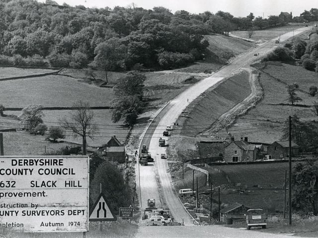 Road improvements at Slack Hill, Ashover.