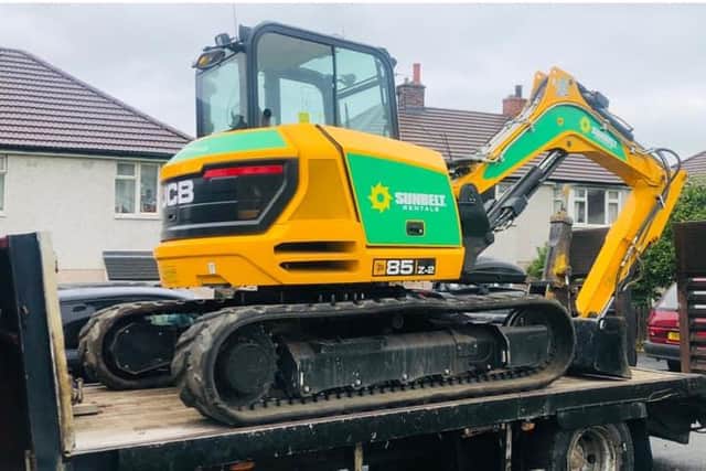 A man has been arrested following the theft of an excavator in Brimington