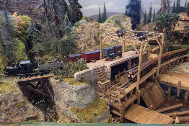 Timber Tracks, depicting an American logging railroad, will be among the small layouts on show.
