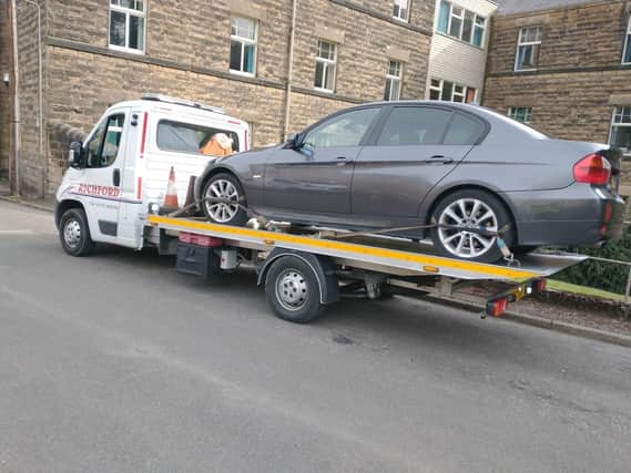 The stolen car was recovered in Matlock yesterday (August 2)