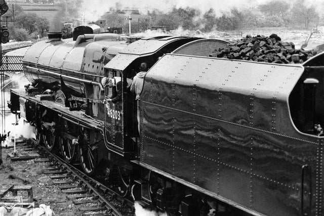 Steam train LMS Princess Margaret Rose at Midland Railway Centre
