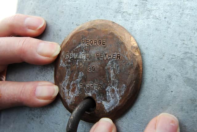 Each of the 106 walking figures bore a bronze medallion with the name of a miner killed at work. (Photo: Anne Shelley/Derbyshire Times)