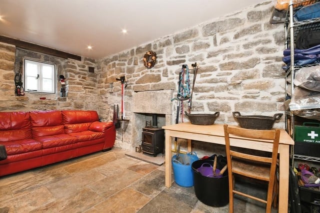 The ground-floor of the barn has a log burning stove, seating space and tack storage. It offers potential for further conversion to living space which would complement the first floor accommodation.
 .