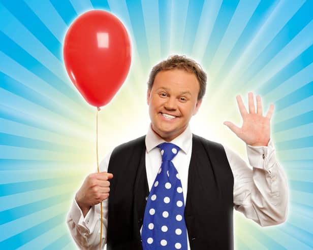Justin Fletcher will be entertaining children in a fun-filled show at Chesterfield's Winding Wheel Theatre on February 22, 2022.