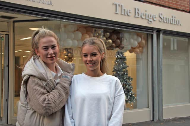 Laura Neeve and Molly Watts outside the new Beige Studio.