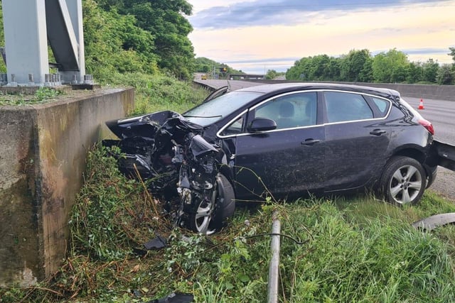 On Sunday, May 22, the DRPU tweeted: “M1. Driving home early this morning. Driver fell asleep at the wheel and this is the result. Car safety technology saving lives again - no injuries. Driver reported to court.”
