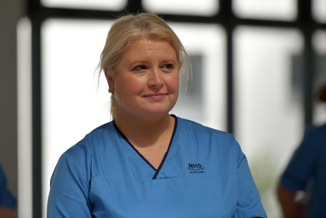 A member of staff at Forth Valley Royal Hospital