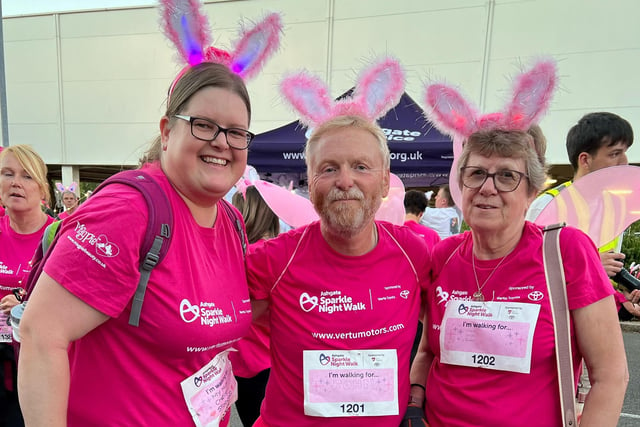 Mick Winfield took part in the Sparkle Night Walk for the third time in memory of his brother.