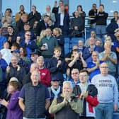 Fans cheer the Spireites on to victory on Saturday