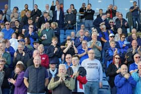 Fans cheer the Spireites on to victory on Saturday