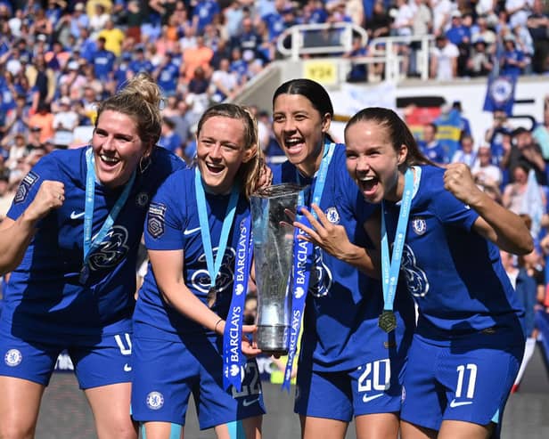 Millie Bright (far left) recently won another Women's Super League title with Chelsea.