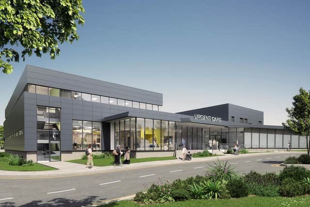 An artist's impression of Chesterfield Royal Hospital's new urgent and emergency care department.