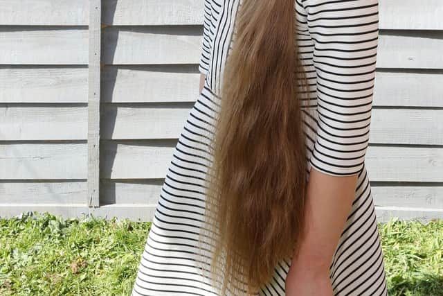 Nine-year-old Alissia Cook will be donating 22 inches of hair to the Little Princess Trust