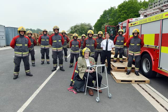 The World War II veteran said he had always wanted to drive a fire engine, but never had the chance.
