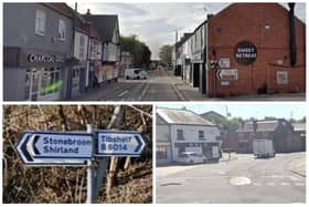 Clay Cross, Dronfield, Stonebroom and Shirland, clockwise from the top, are among the seven poorest neighbourhoods in NE Derbyshire based on annual household income.