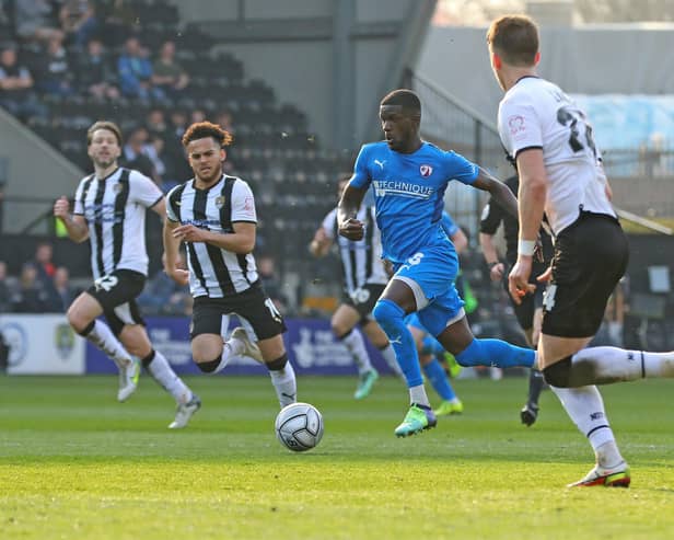 Saidou Khan in action against Notts County.