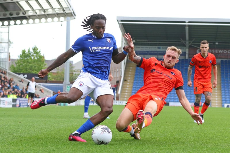 His selection over Jeff King against Dorking raised a few eyebrows from Spireites fans. Sheckleford didn't have his best game but I don't think he'll get dropped after just one outing.