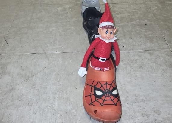 This little elf has taken up residence in a shoe, according to the post from Sophie Wain.