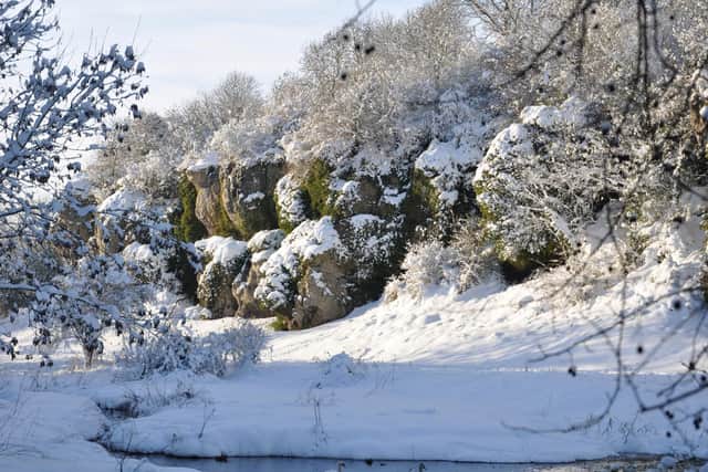 It's beginning to feel a lot like Christmas at the Ice Age site Creswell Crags.