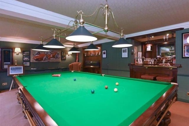 The Billiard room is fantastic for having fun and for entertaining guests and has a small bar fitted just next to it so you can serve you and your friends up with your favourite drinks.