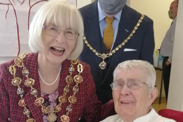 Chesterfield’s mayor, Councillor Glenys Falconer, helped the Chesterfield Care Group celebrate its 25th Birthday.