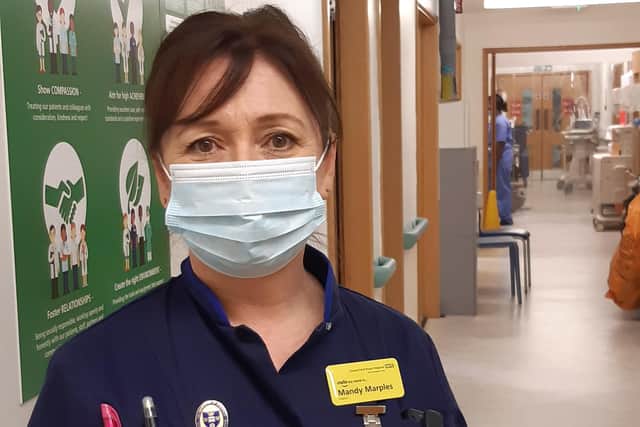 Mandy Marples, senior matron for surgical support services, has described the 'relentless' second wave of coronavirus at Chesterfield Royal Hospital.