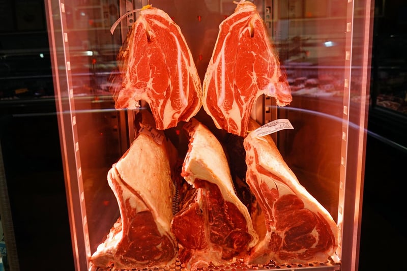 Meat is kept in the optimum conditions for flavour and tenderness.