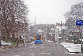 Snow has arrived in Chesterfield and parts of Derbyshire.