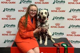 Tilly, pictured here with her Dalmatian Hero. 
Credit: Beat Media Group