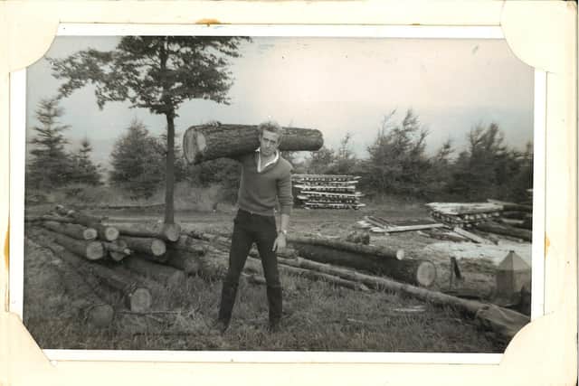 Former Chatsworth forester Brian Gilbert at work on the site in 1963.