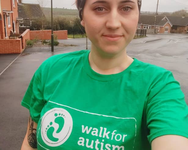 Langley Mill mum, Katie Brown has walked 17,000 steps a day as part of a Walk For Autism fundraiser