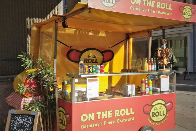 George Square stall On The Roll bring Germany's favourite food to the Capital, offering delicious Bratwurst with all the toppings