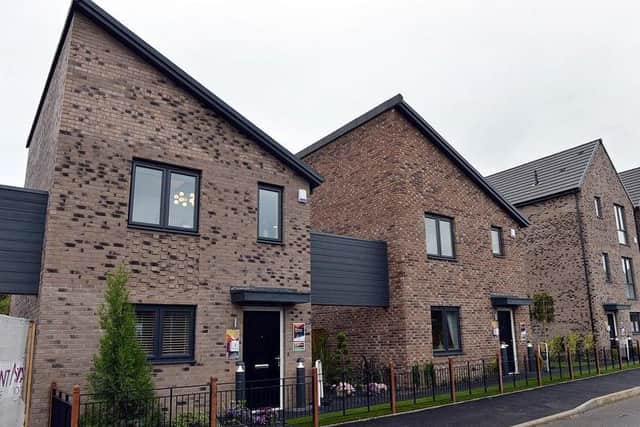 Avant Homes say it leaves a "small number of lights remain switched on overnight for security". Pictured are some of the Avant show homes at the Chesterfield Waterside Quarter development.