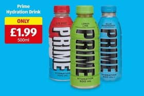 Aldi will sell Prime Hydration Drinks as a Specialbuy in all UK stores, it has announced.