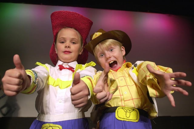 Seven-year-old-dancers Emma Parkin and William Turner ready to take to the stage