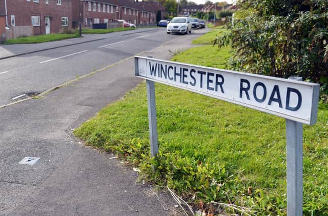 Winchester Road in Chesterfield, where the incident took place