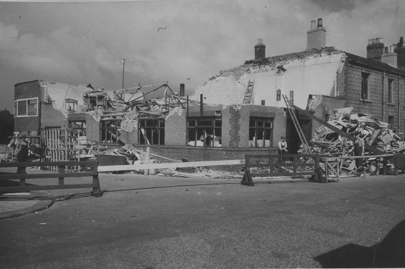 A view of the Tin Boxes factory after t was bombed during an air raid in July 1940. Photo: Hartlepool Museum Service