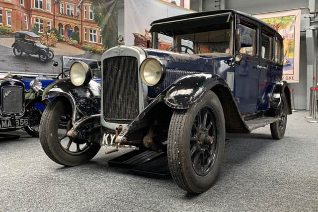 The Austin Light 12/4  on show at the Great British Car Journey in Ambergate.