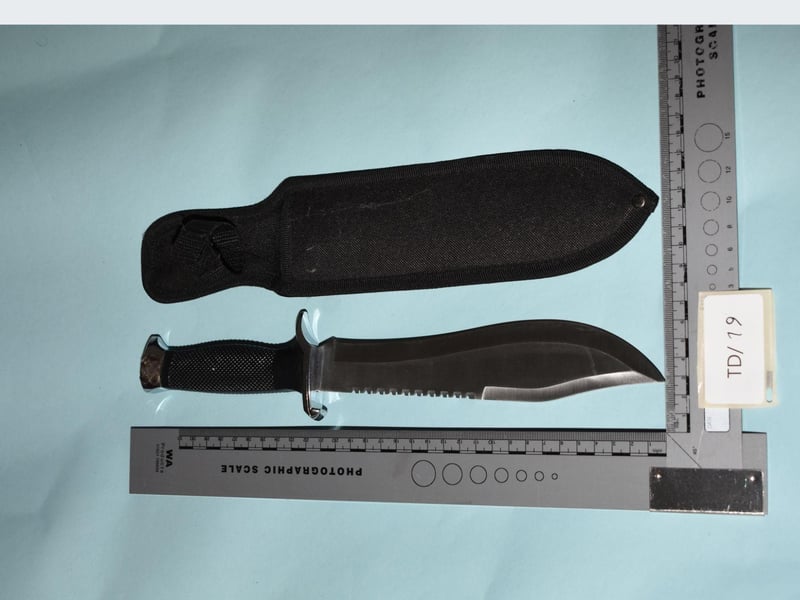 Weapons gathered by Broadhurst.