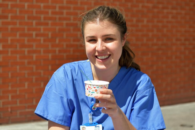 Fotheringhams Ice Cream handed out free ice creams to NHS workers.